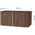 Závěsná skříňka pod umyvadlo Bassa 80 cm ořech Lincoln/zlatá