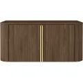 Závěsná skříňka pod umyvadlo Bassa 80 cm ořech Lincoln/zlatá