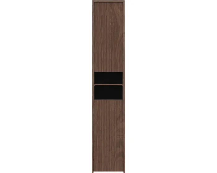 Vysoká závěsná koupelnová skříňka Pezzo 34 cm ořech