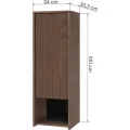Závěsná koupelnová skříňka Pezzo 34 cm ořech