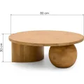 Konferenční stolek Sumo 80 cm z masivu mangové dřevo hnědý
