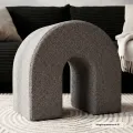 Designový taburet Arc světle hnědý