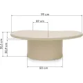 Konferenční stolek Noya 99 cm béžový