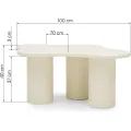 Konferenční stolek Vanity 100 cm bílý