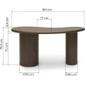 Psací stůl Prado 154 cm ořech tmavý