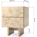 Noční stolek Decoria 39,8 cm burl