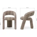 Designové křeslo Elise hnědo-krémové