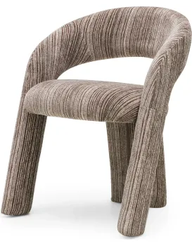 Designové křeslo Elise hnědo-krémové