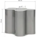Odkládací stolek Cosmo 66 cm stříbrný