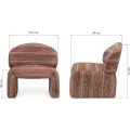 Designové křeslo Sena měděné/bílé