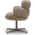 Otočné designové křeslo Blake hnědé