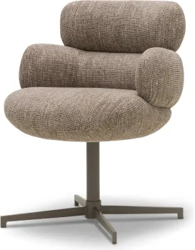 Otočné designové křeslo Blake hnědé