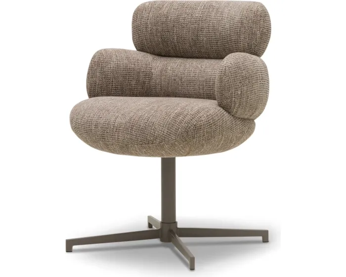 Otočné designové křeslo Blake hnědé