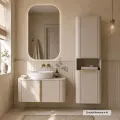 Závěsná skříňka pod umyvadlo Bassa 80 cm kašmír/zlatá