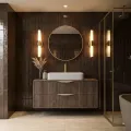 Závěsná skříňka pod umyvadlo Avila s deskou 100 cm ořech Villa