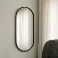 Nástěnné zrcadlo Plico 90 cm z masivu černé
