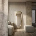 Nástěnné zrcadlo Sogno 165 cm z masivu hnědé
