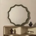 Nástěnné zrcadlo Luppo 100 cm zeleno-šedé