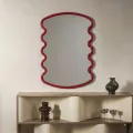 Nástěnné zrcadlo Sierra 100 cm červené
