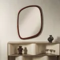 Nástěnné zrcadlo Siri 120 cm vínově-hnědé