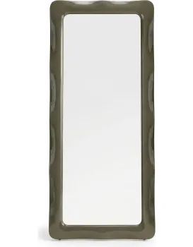 Nástěnné zrcadlo Noelle 180x80 cm zelenošedé