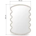 Nástěnné zrcadlo Sierra 100 cm světle béžové