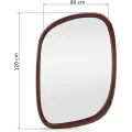 Nástěnné zrcadlo Siri 120 cm vínově-hnědé