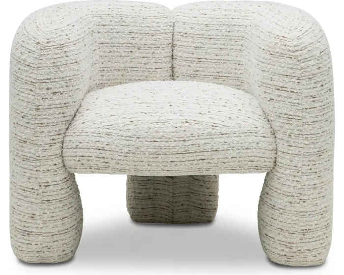 Designové křeslo Maylo bouclé krémové/béžové/šedé