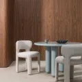 Čalouněná jídelní židle Misu bouclé krémová/béžová