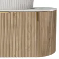 Závěsná skříňka s deskou a umyvadlem La Simplicite  100 cm dub přírodní/bílá