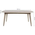 Jídelní rozkládací stůl Marte 180/270 cm dub bílý