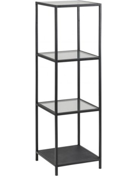 Regál Seaford 37 x119,5 cm černý