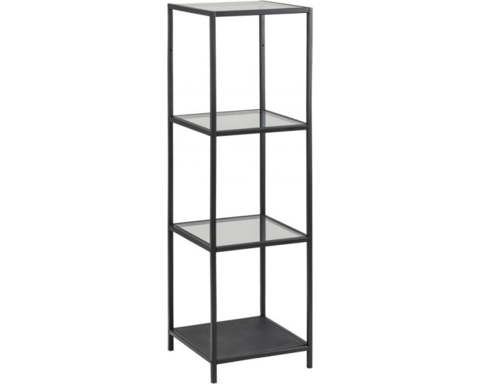 Regál Seaford 37 x119,5 cm černý