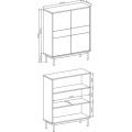 Komoda Loft II 104 cm grafit/jackson