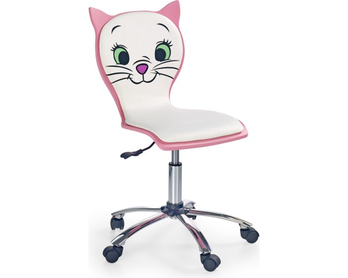 Kancelářská židle Catty bílo-růžová