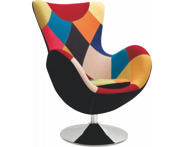 Relaxační křeslo Farfalla patchwork