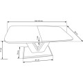 Rozkládací jídelní stůl Ralen 160/220 cm bílý lesk