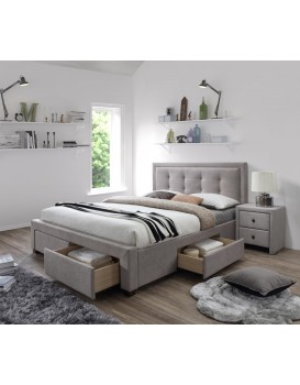 Čalouněná postel Evora 160x200 dvoulůžko - béžové