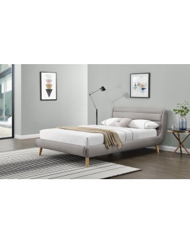 Čalouněná postel Elanda 160x200 dvoulůžko - světle šedá