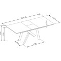 Jídelní rozkládací stůl Talo 160/200 cm dub craft zlatý/černý
