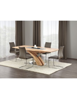 Jídelní rozkládací stůl Sandoria 160/220 cm dub craft zlatý
