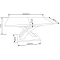Jídelní rozkládací stůl Sandoria 160/220 cm dub craft zlatý