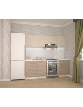 Kuchyňská linka Sonja 220 cm dub san marino/béžová