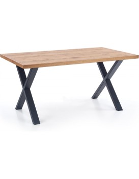 Jídelní rozkládací stůl Xaver 160/250 cm dub jasný/černý