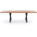 Jídelní rozkládací stůl Xaver 160/250 cm dub jasný/černý
