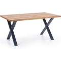 Jídelní rozkládací stůl Xaver 160/250 cm dub jasný/černý