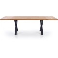 Jídelní rozkládací stůl Xaver 160/250 cm dub jasný/černý