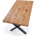 Jídelní rozkládací stůl Xaver 160/250 cm dub jasný/černý