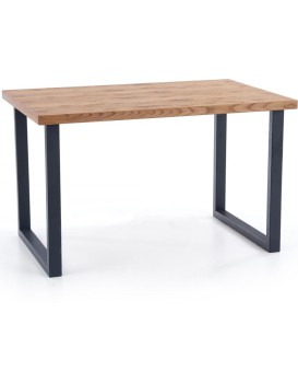 Jídelní rozkládací stůl Horus 126/206 cm dub jasný/černý