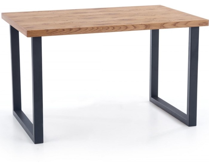 Jídelní rozkládací stůl Horus 126/206 cm dub jasný/černý